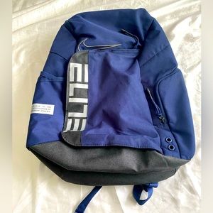 Nike Elite Bag,One Size,Navy Blue&Silver.
